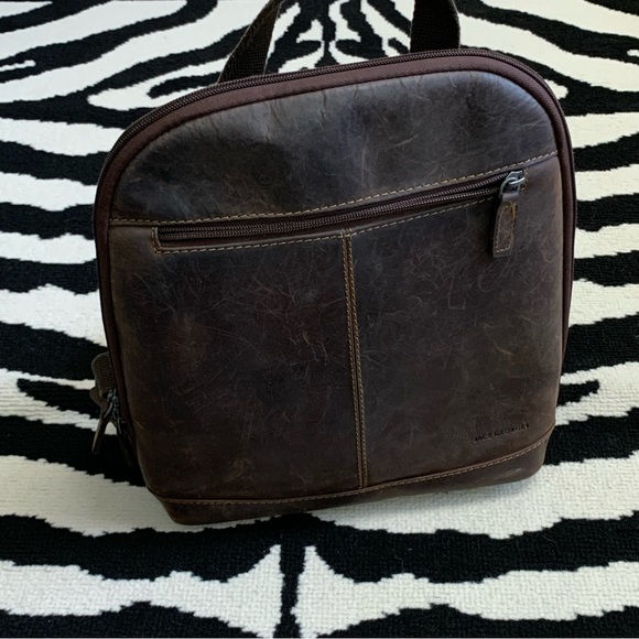 Jack Georges Voyager Convertible Backpack Crossbody Bag Brown - Picture 10 of 16